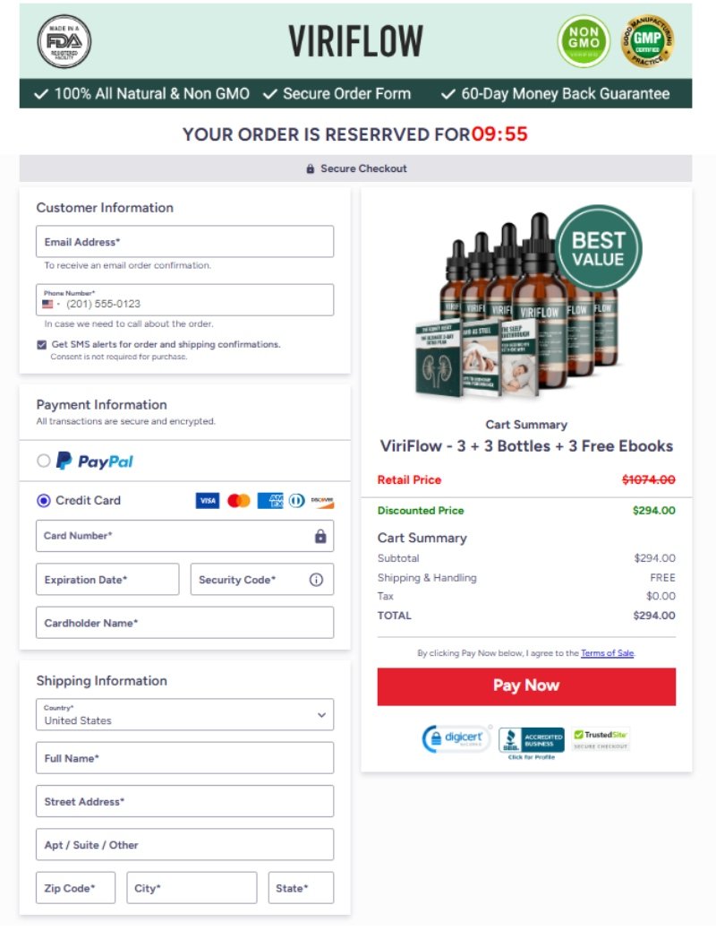 ViriFlow official payment